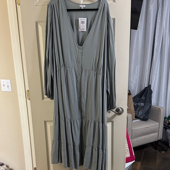 love, Fire Dresses & Skirts - love, Fire Long Sleeve Gray Dress